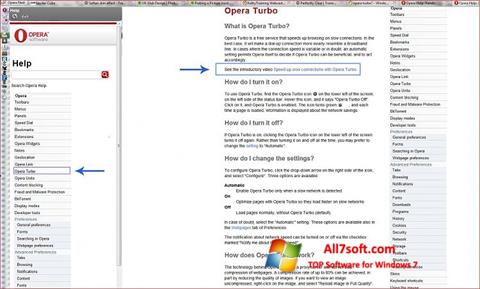 Screenshot Opera Turbo Windows 7