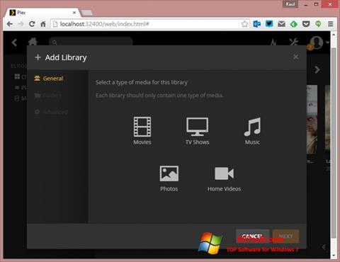 Screenshot Plex Media Server Windows 7