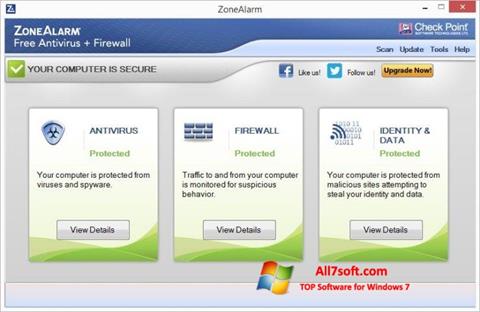 Screenshot ZoneAlarm Windows 7