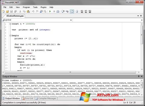 Screenshot Pascal ABC Windows 7