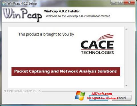 Screenshot WinPcap Windows 7