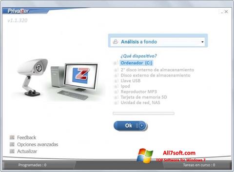 Screenshot PrivaZer Windows 7