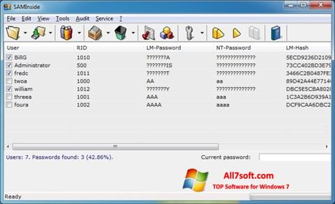Screenshot SAMInside Windows 7