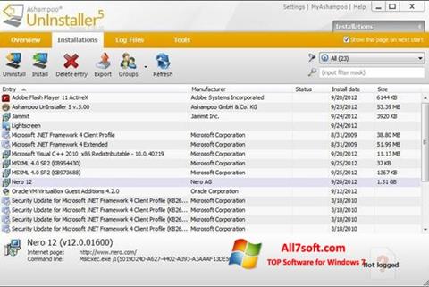 Screenshot Ashampoo UnInstaller Windows 7