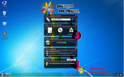 Screenshot LinuxLive USB Creator Windows 7