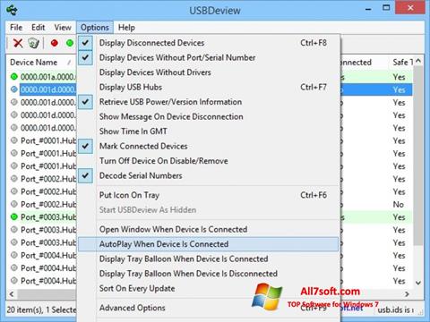 Screenshot USBDeview Windows 7