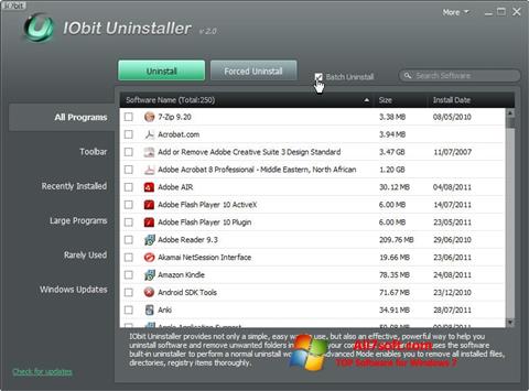 Screenshot IObit Uninstaller Windows 7