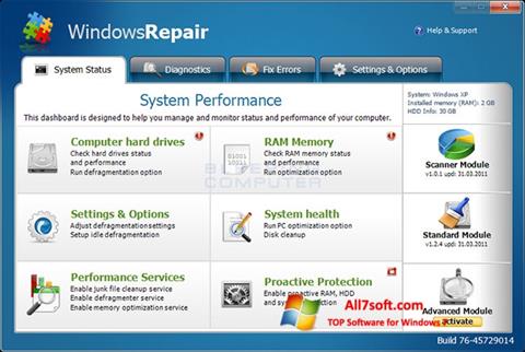 Screenshot Windows Repair Windows 7