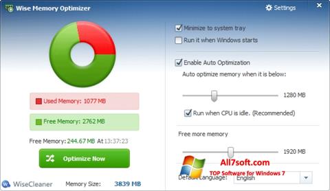 Screenshot Wise Memory Optimizer Windows 7