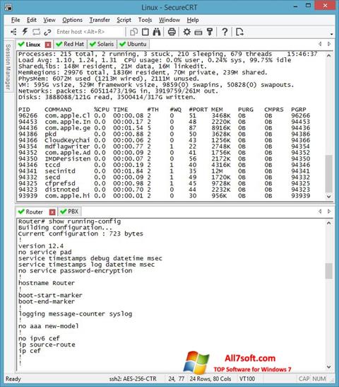 Screenshot SecureCRT Windows 7