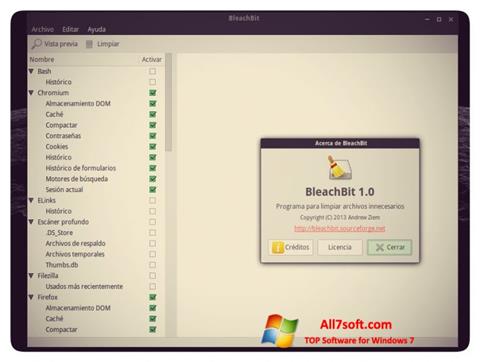Screenshot BleachBit Windows 7