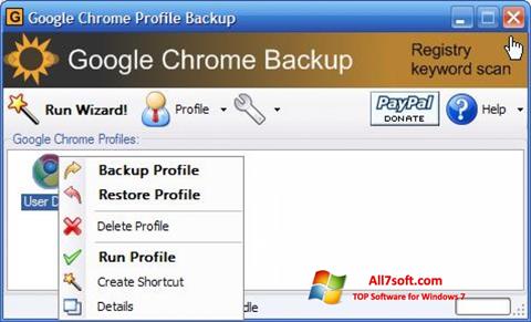 Screenshot Google Chrome Backup Windows 7