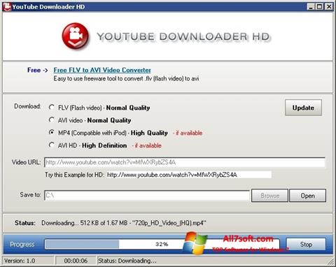 Screenshot Youtube Downloader HD Windows 7