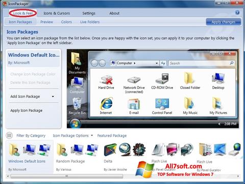 Screenshot IconPackager Windows 7