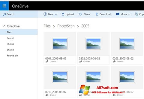Screenshot OneDrive Windows 7