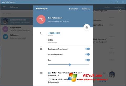 Screenshot Telegram Windows 7