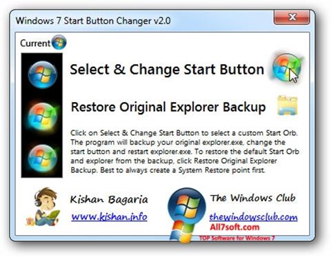 Screenshot Windows 7 Start Button Changer Windows 7