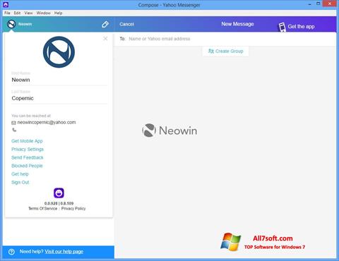 Screenshot Yahoo! Messenger Windows 7